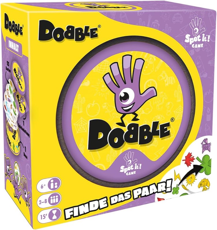 Dobble Kartenspiel in der runden Blechdose