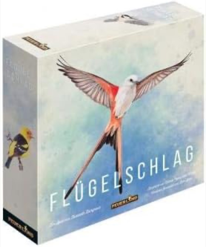 Flügelschlag Brettspiel-Schachtel mit Vogelillustration