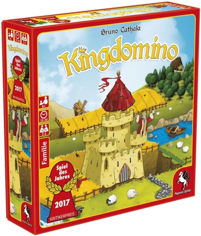 Kingdomino Königreich aus Landschaftsplättchen im Aufbau