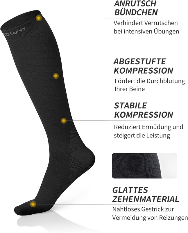 Kompressionsstrümpfe getragen auf Reisen