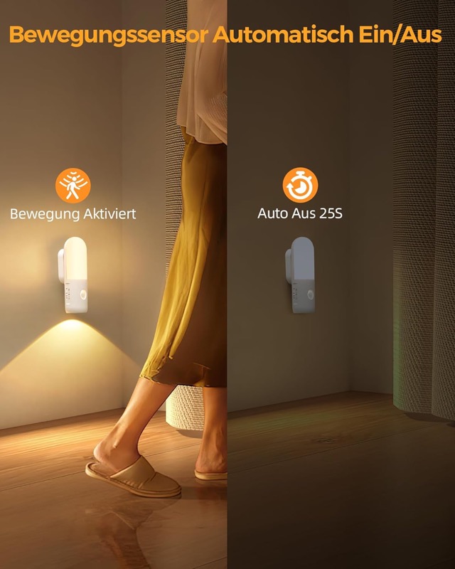 LED-Leiste mit Bewegungsmelder leuchtet eine Treppe aus