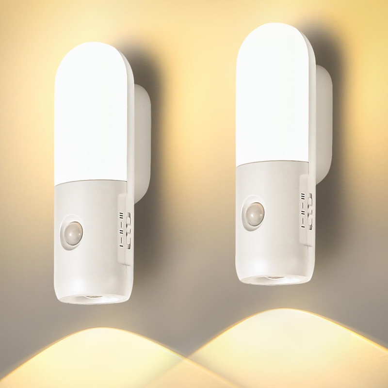 LED-Nachtlicht mit Bewegungsmelder an einer Treppe