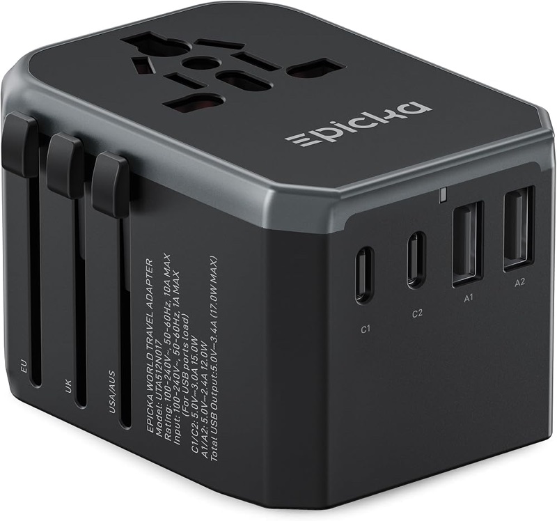 Universal-Reiseadapter mit USB-Anschlüssen
