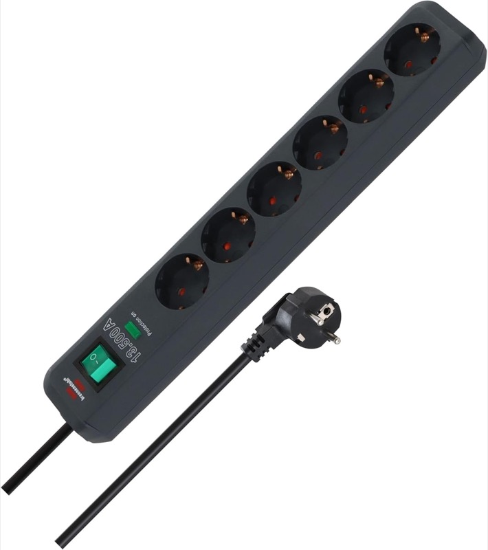 Brennenstuhl Eco-Line Steckdosenleiste, 6-fach, schaltbar