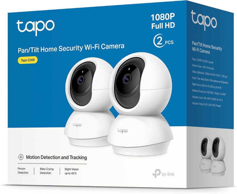 Tapo C200 Kamera und Live-Bild in der Tapo-App